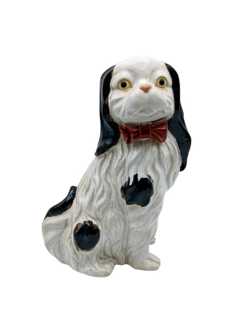 Vintage Staffordshire Style King Charles Spaniel Dog Figurine Ceramic 10"